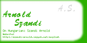 arnold szandi business card